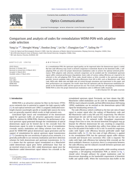 Comparison and Analysis of Codes for Remodulation WDM-PON with Adaptive Code Selection