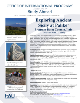 Exploring Ancient Sicily at Palike'