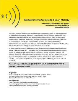 Intelligent Connected Vehicle & Smart Mobility