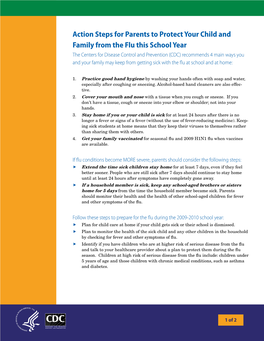 Action Steps for Parents to Protect Your Child and Family from the Flu This School Year