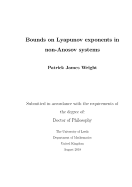 Bounds on Lyapunov Exponents in Non-Anosov Systems