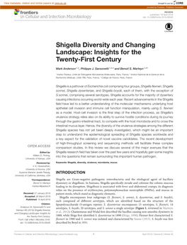 Shigella Diversity and Changing Landscape: Insights for the Twenty-First Century
