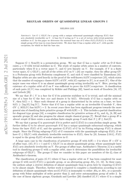 Regular Orbits of Quasisimple Linear Groups I 11