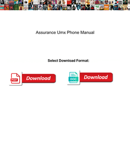 Assurance Umx Phone Manual