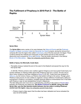 The Fulfilment of Prophecy in 2019 Part 2