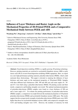 Influence of Layer Thickness and Raster Angle on the Mechanical