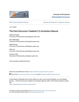 The Penn Discourse Treebank 2.0 Annotation Manual