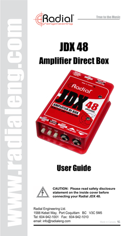 JDX 48 Amplifier Direct Box