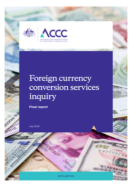 Foreign Currency Conversion Services Inquiry