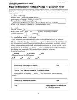 National Register of Historic Places Registration Form