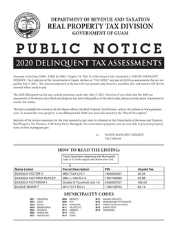 Real Property Tax Division Government of Guam