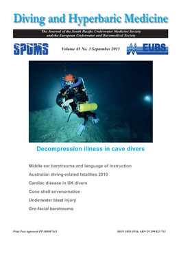 Decompression Illness in Cave Divers