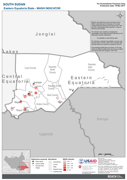 Central Equatoria Eastern Equatoria Jonglei Lakes