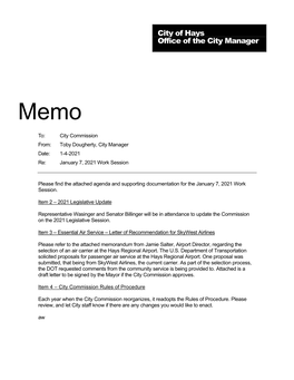 City Commission Work Session Agenda Packet (PDF