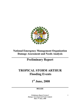 Preliminary Report on the Effect of Hurricane Dean