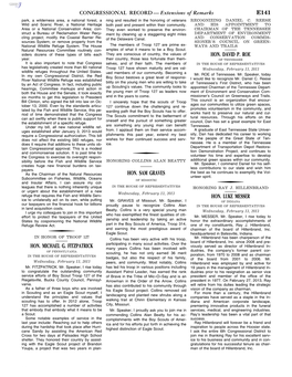 CONGRESSIONAL RECORD— Extensions of Remarks E141 HON. MICHAEL G. FITZPATRICK HON. SAM GRAVES HON. DAVID P. ROE HON. LUKE MESSE