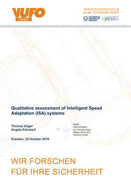 Qualitative Assessment of Intelligent Speed Adaptation (ISA) Systems