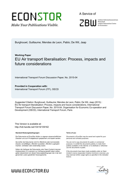 EU Air Transport Liberalisation: Process, Impacts and Future Considerations