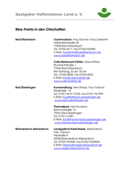 Bike Points Der Gemeinden 2