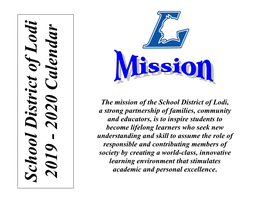 The Mission of the School District of Lodi