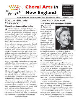 Choral Arts in New England