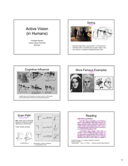 Active Vision (In Humans)