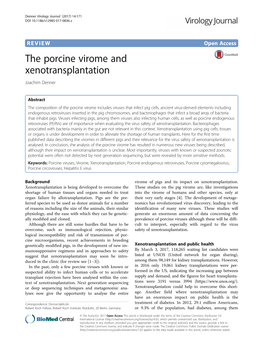 VIEW Open Access the Porcine Virome and Xenotransplantation Joachim Denner