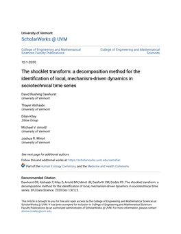 The Shocklet Transform: a Decomposition Method for the Identification of Local, Mechanism-Driven Dynamics in Sociotechnical Time Series