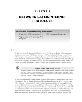 Network Layer/Internet Protocols Ip