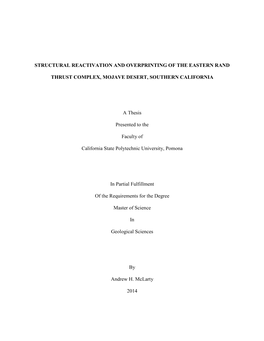 Structural Reactivation and Overprinting of the Eastern Rand