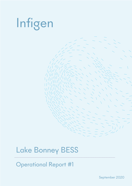 Lake Bonney Operational Report 1