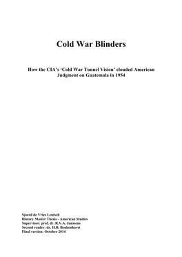 Cold War Blinders