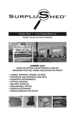 Surplus Shed Catalog