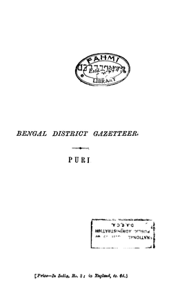 BENGAL DISTRICT Gazetteeri