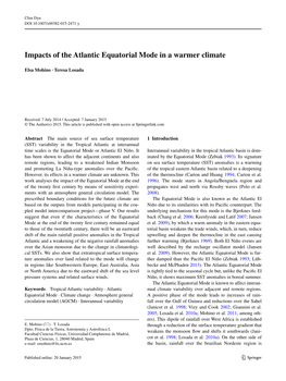 Impacts of the Atlantic Equatorial Mode in a Warmer Climate