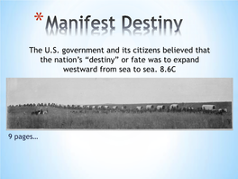 Manifest Destiny