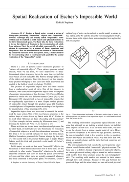 Spatial Realization of Escher's Impossible World