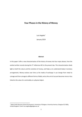 Four Phases in the History of Money V3