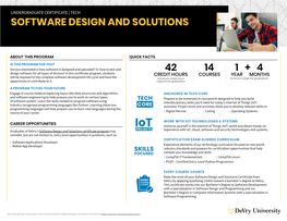 Software Design and Solutions