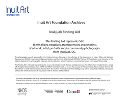 Inukjuak Finding Aid