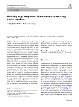 Dispersal Modes of Free-Living, Aquatic Nematodes