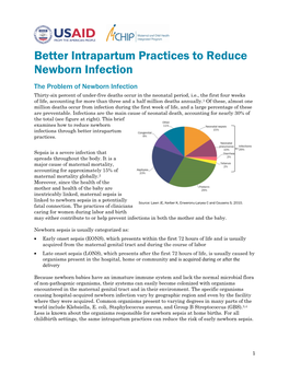 Better Intrapartum Practices to Reduce Newborn Infection