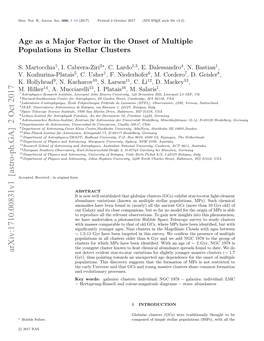 Age As a Major Factor in the Onset of Multiple Populations in Stellar Clusters