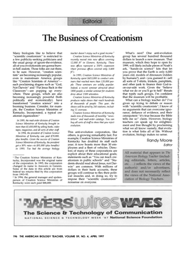 The Business of Creationism