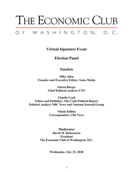 Virtual Signature Event Election Panel