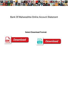 Bank of Maharashtra Online Account Statement