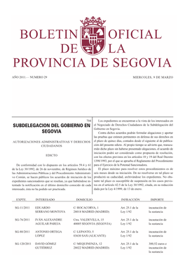 Subdelegacion Del Gobierno En Segovia