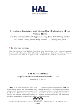 Irrigation, Damming, and Streamflow Fluctuations