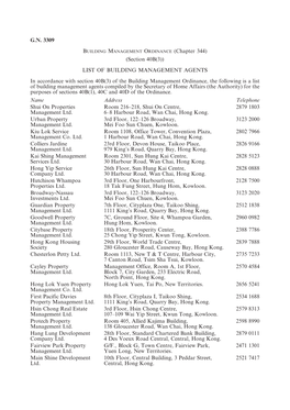 G.N. 3309 BUILDING MANAGEMENT ORDINANCE (Chapter 344