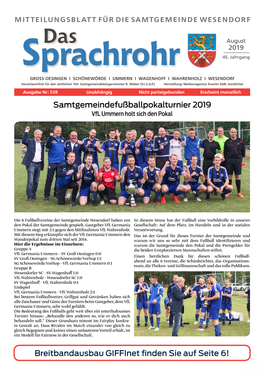 Das August 2019 Sprachrohr 45